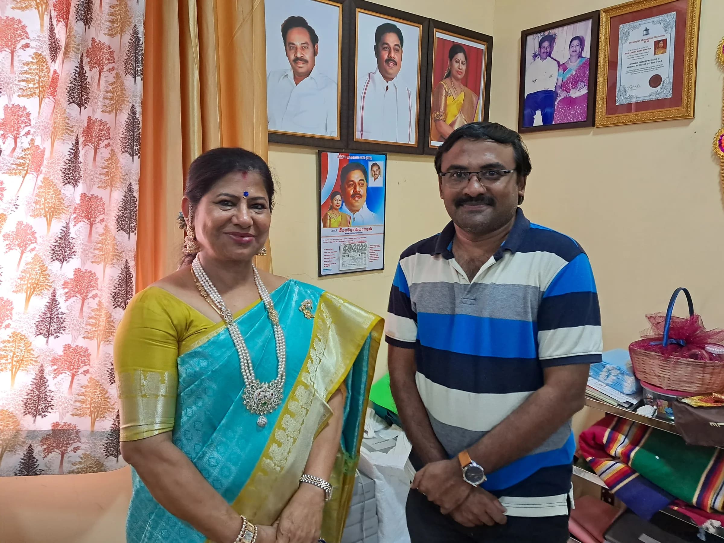 MLA Leema Rose Martin Madam with FM.P.Vijayakumar AirMedia Broadcast