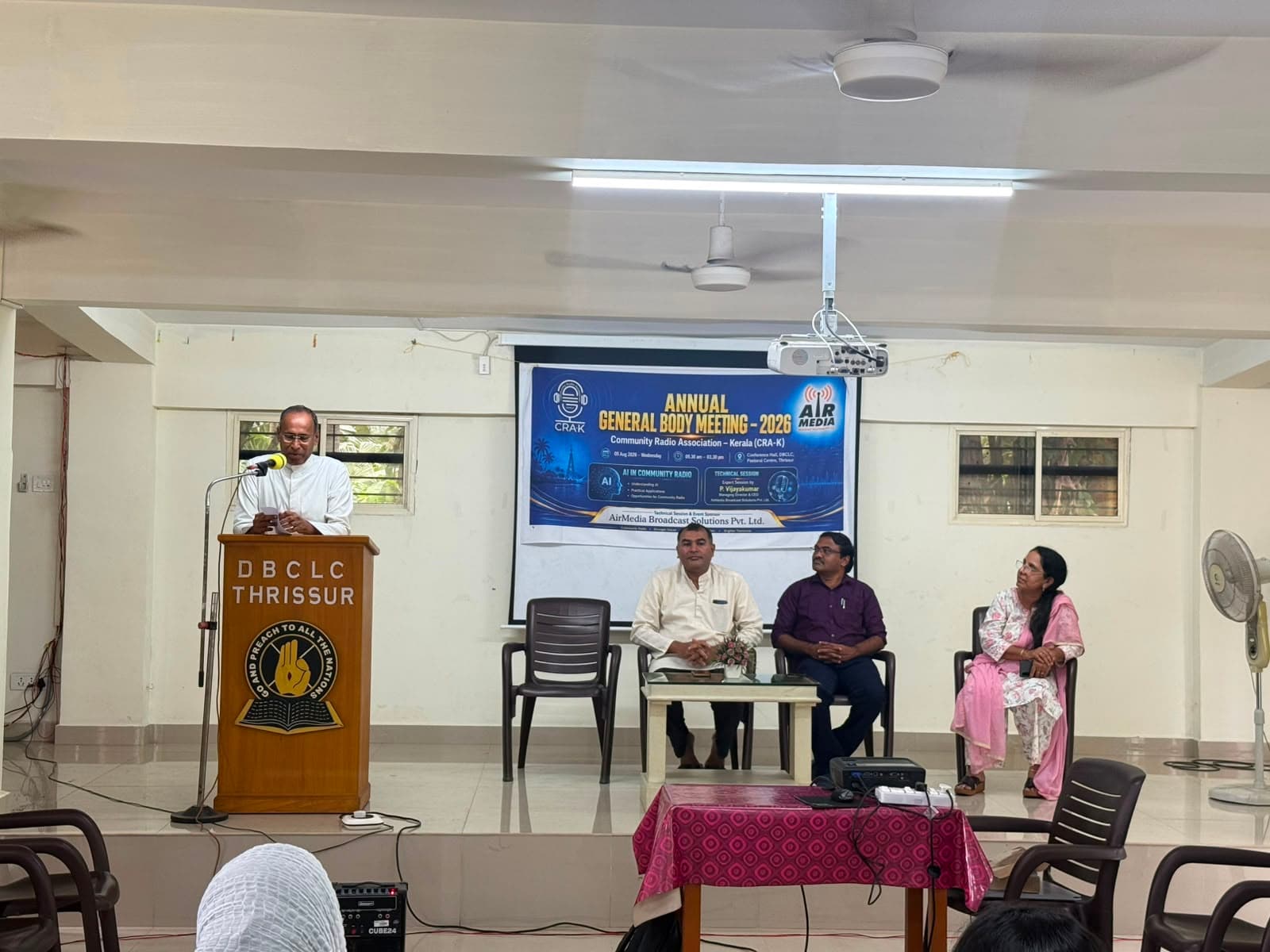 done with Annual General Body Meeting of the Community Radio Association (CRACK) Kerala Chapter in Thrissur.Broadcasting And Technical training session conducted By Vijayakumar Airmedia Broadcast