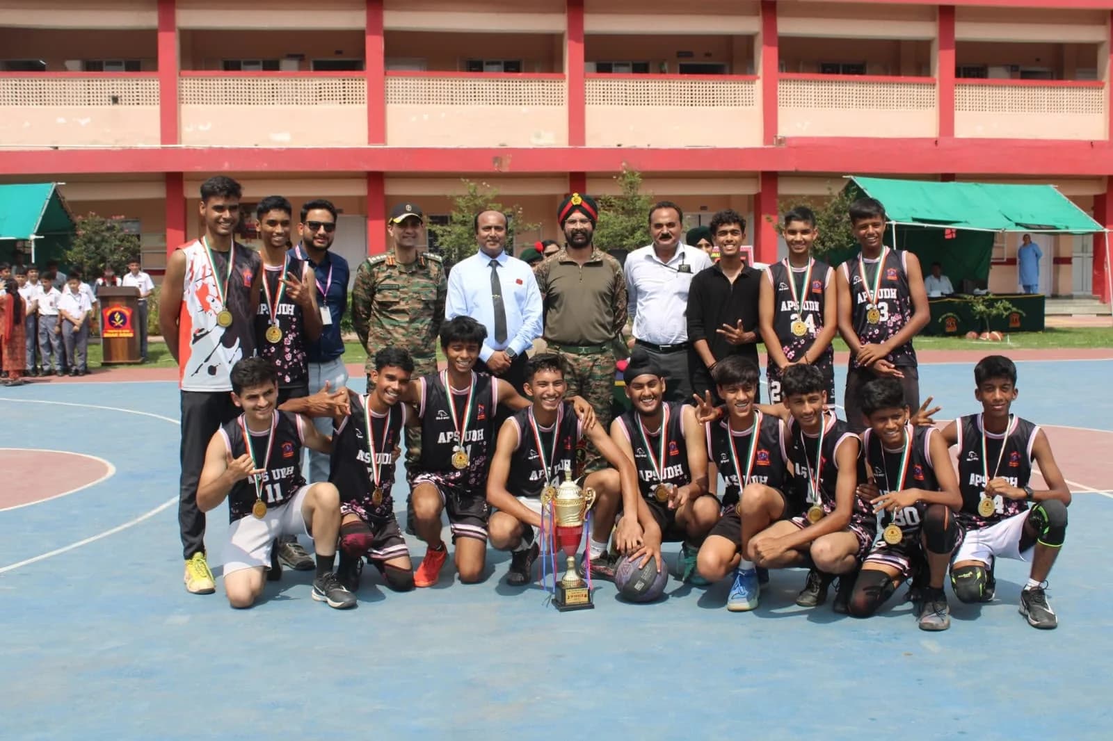 Every pass, every shot, every effort—together, they created a winning moment-Excellence on the Court: APS Udhampur Basketball Teams Make Their Mark!