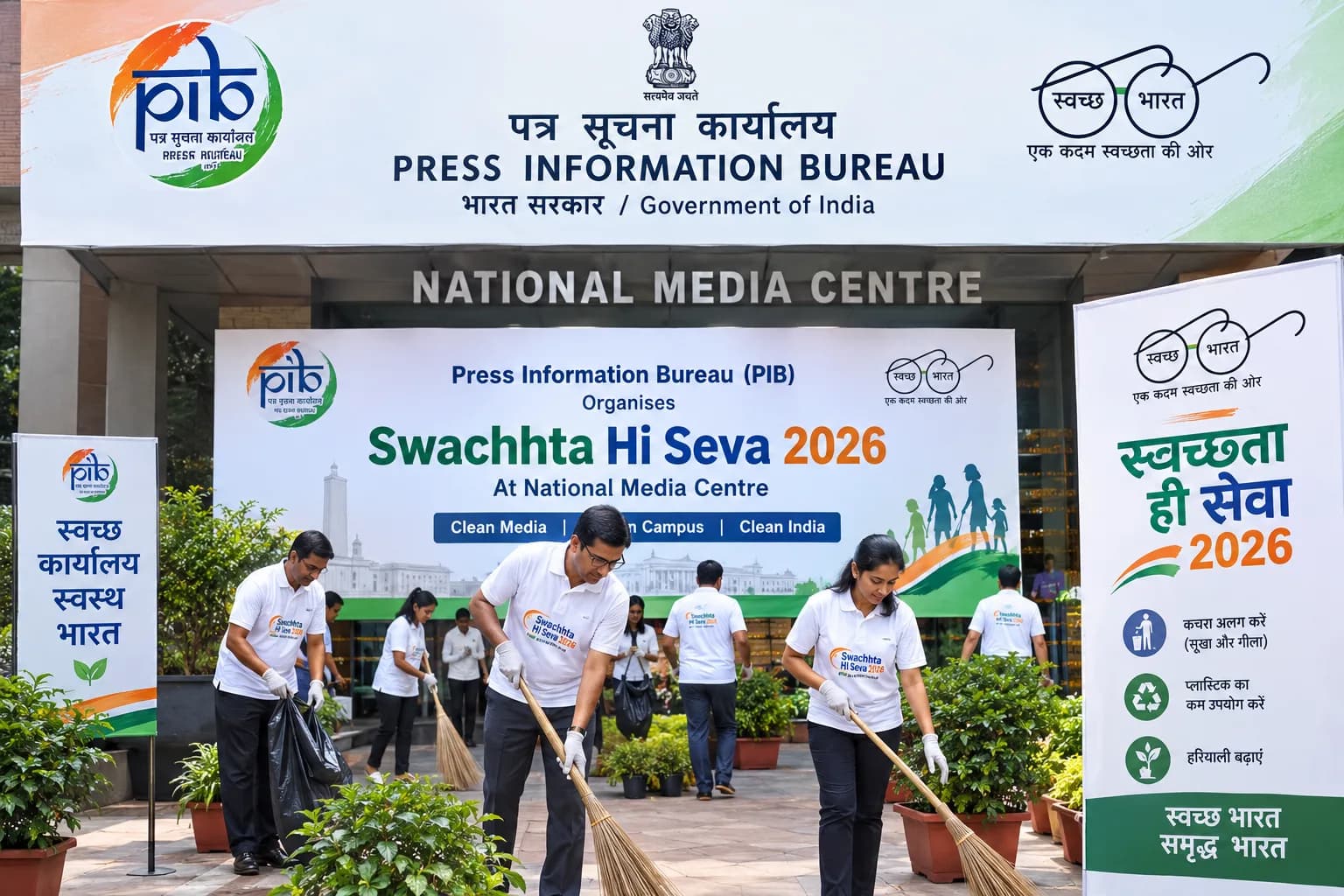 Press Information Bureau (PIB) Organises Swachhta Hi Seva 2026 Activities at National Media Centre