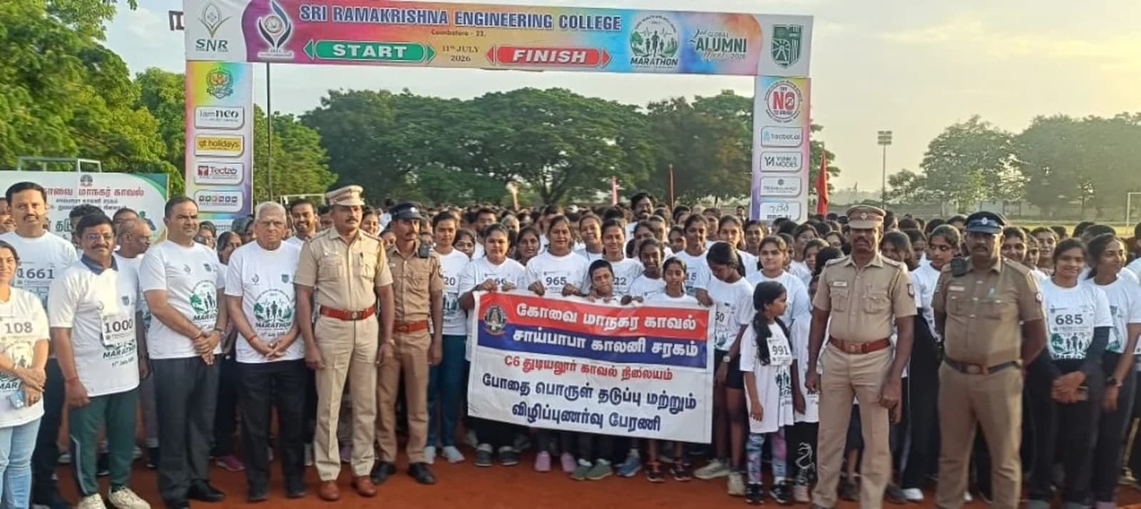 Start of the Marathon for a Healthy Future at Sri Ramakrishna Engineering College, Coimbatore on 11 July 2026